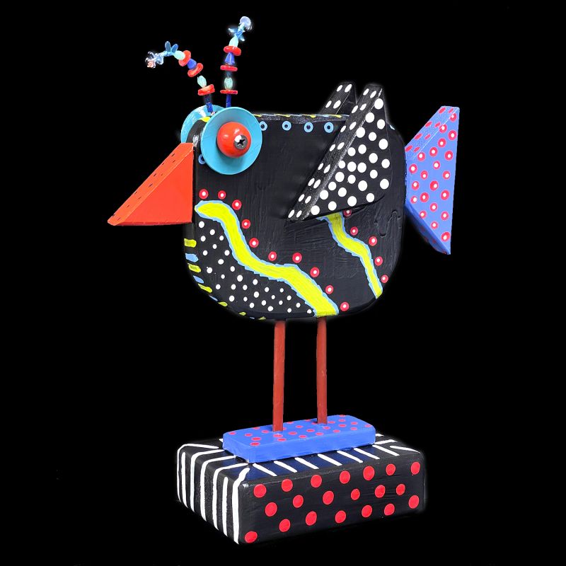 BLACK BIRD SCULPTURE